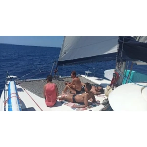 Catamaran Glup Sail visits ibiza